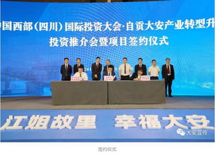 中国西部 四川 国际投资大会 自贡大安产业转型升级投资推介会签约近70亿元